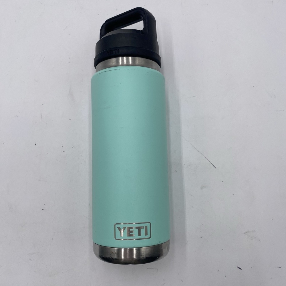 Yeti Rambler 26 OZ Bottle Seafoam‎ Teal Chug Cap SEE PICS Has Dent Scratching